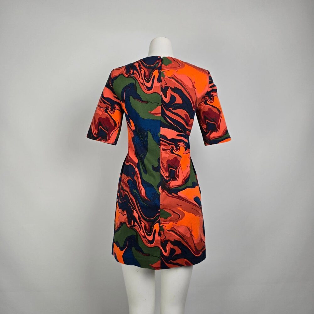 Kat Spade Saturday Cotton Fall Colors Mini Dress Size 4 - Picture 8 of 11